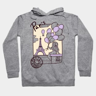 Paris France Balloons Hoodie